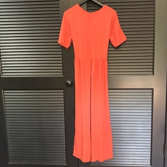 Ces Femme 100% Cotton Cropped Textured Jumpsuit with Front or Back Tie, Size Sm - Picture 3 of 14